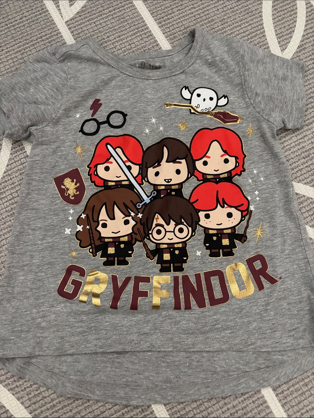Kids Gray Harry Potter Gryffindor T-shirt 3T unisex neutral
